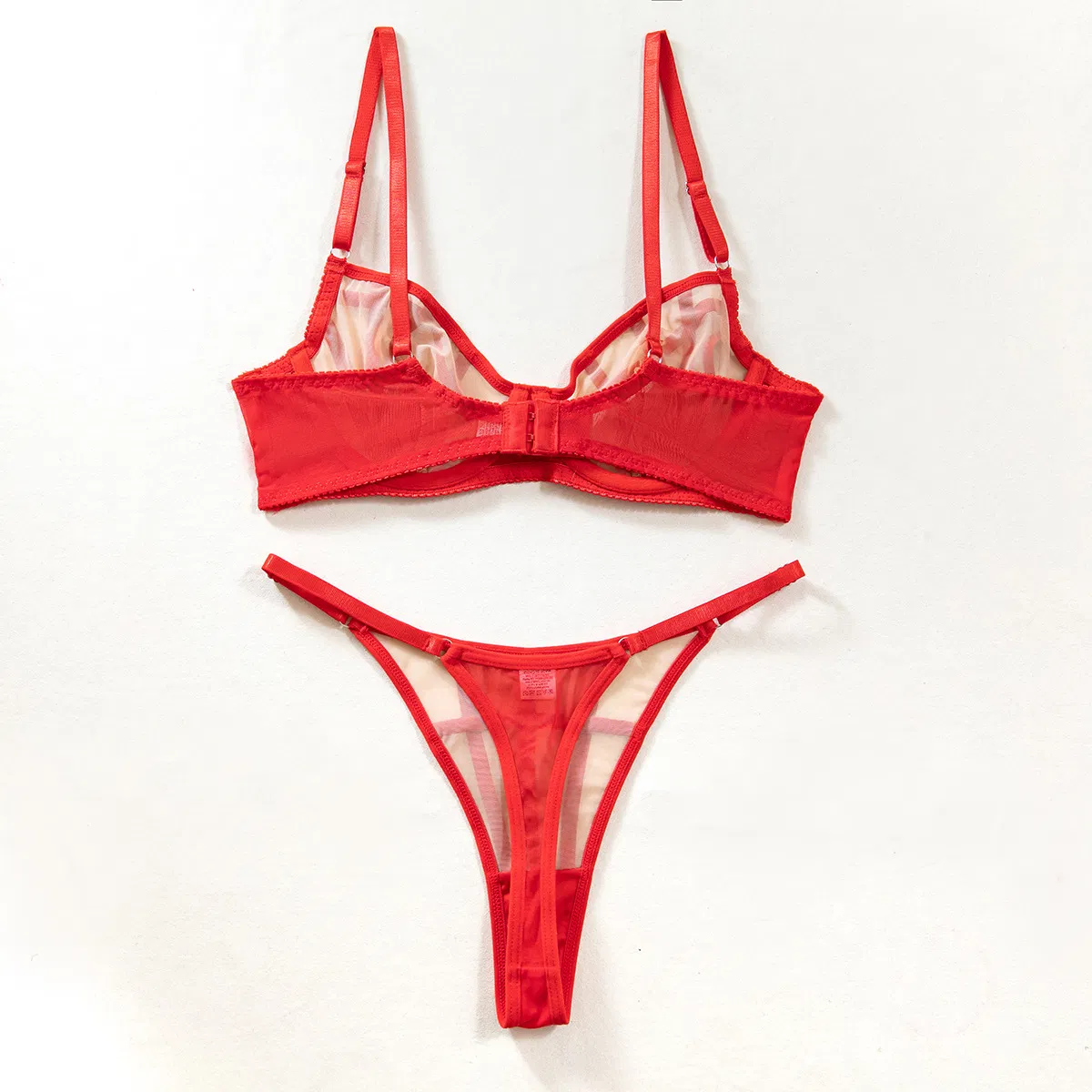 Sexy See-Through Mesh Woman Bra and Panty Set Wholesale High Quality Mature Lingerie