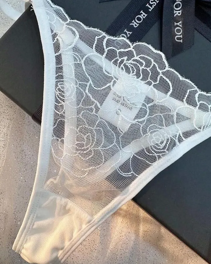 Sexy Erotic Fish-Bone Embroidery Flower Bra Set Wholesale See Through Mesh Woman Lingerie