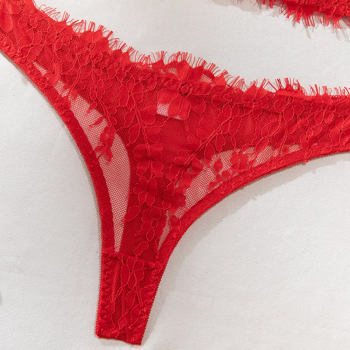 Sexy Fish Bone Embroidery Lace Underwear Wholesale Woman's Lingerie