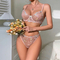 Hot Selling Embroidered Floral Lace Bra and Panty Set Sexy See-Through Mesh Woman Lingerie