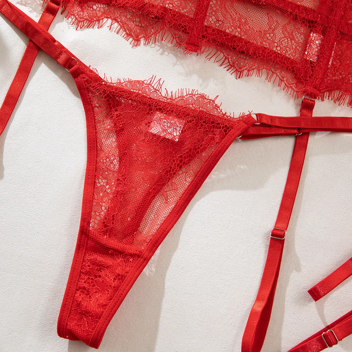 Sexy Eyelash Lace Embroidery See-Through Bra Set High Quality Transparent Mature Women Lingerie