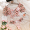 Wholesale Floral Embroidery Bubble Sleeve Underwear Set Sexy See-Through 2-Piece Lingerie