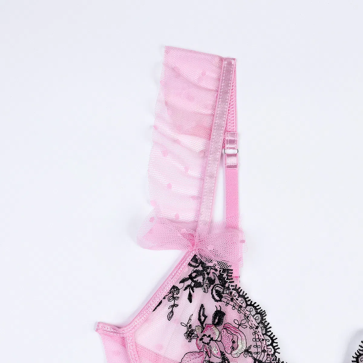 Wholesale Embroidered Underwear Set for Woman Sexy See-Through Mesh Women's Lingerie