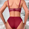 Wholesale French Hollow out Embroidery Lace Trim Sexy Breathable Ultra-Thin Gathering Bra Set Underwear Lingerie
