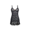 Sexy Transparent Embroidery Lace Dress Women Sleepwear Hot Breathable Solid Color Nightwear