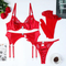 Wholesale See-Through Underwear Set for Woman Sexy Solid Color with Stocking Lingerie