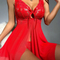 Wholesale V-Neck See-Through Underwear Set Sexy Elastic Waist Solid-Color Woman Lingerie