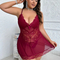 Sexy Perspective Ultral-Thin Plus Size Bra Set Wholesale Deep V Sleeveless Lingerie