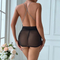 Hot Selling Mesh See-Through Suspender Bra Panty Sets Sexy Elastic Woman Lingerie