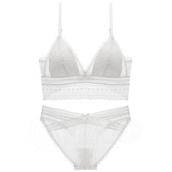 Hot Sell Sexy French Ultra-Thin Set U-Shaped Backless Lace for Women Bra Underwear Lingerie