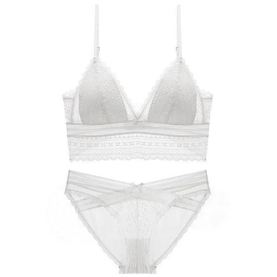 Hot Sell Sexy French Ultra-Thin Set U-Shaped Backless Lace for Women Bra Underwear Lingerie