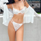 French Sexy Women Underwear Ultra-Thin Satin Lace Set Bra Lingerie