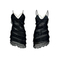 Sexy Layered Ruffles See-Through Women's Sleepwear Hot Sale Solid Color Dress Nightwear