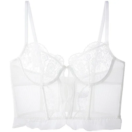 2025 Fishbone Corset Hollow out See-Through Lace Breathable Ultra-Thin Romantic for Women Soft Bra Sexy Set Underwear Lingerie