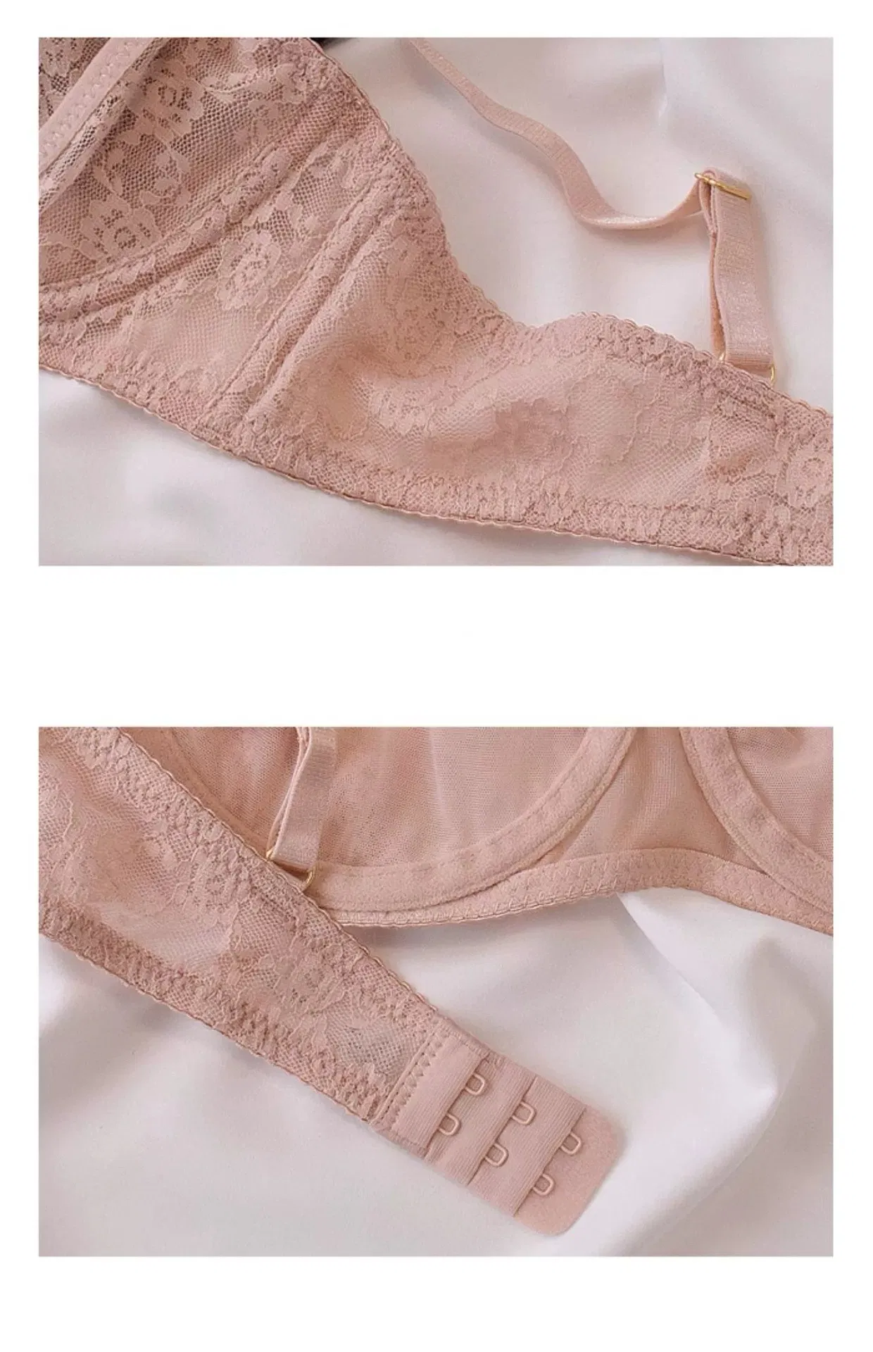 French for Women Transparent Lace Romantic See-Through Underwear Bra Set Sexy Lingerie