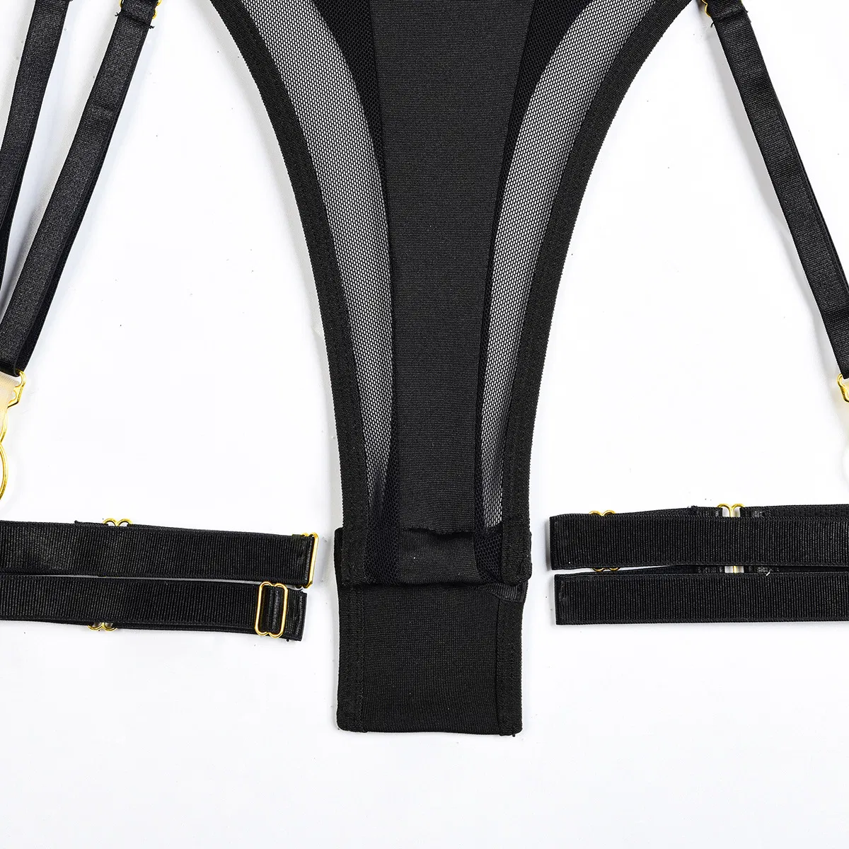 Wholesale Ultral-Thin See-Through Mesh Underwear Set Sexy Bondage One Piece Woman Lingerie