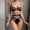 Wholesale Floral Embroidery Underwear Set for Woman Sexy See-Through Stain Lingerie