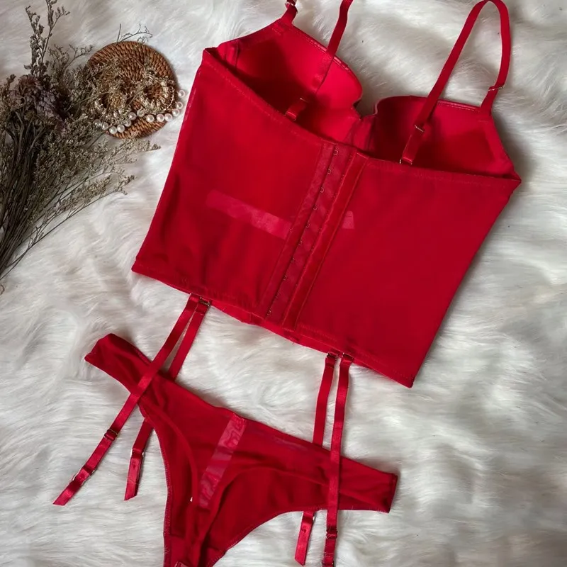 French Style Glossy Gathering Bra Leather Beauty Seduction for Women Soft Breathable Ultra-Thin Set Sexy Underwear Lingerie
