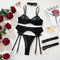 Wholesale Leopard Printed Underwear Set Sexy Push up See-Through Mesh Lingerie