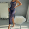 Sexy Neck Hanging Embroidered Lace Underwear Set Sexy See-Through Mesh Woman Lingerie