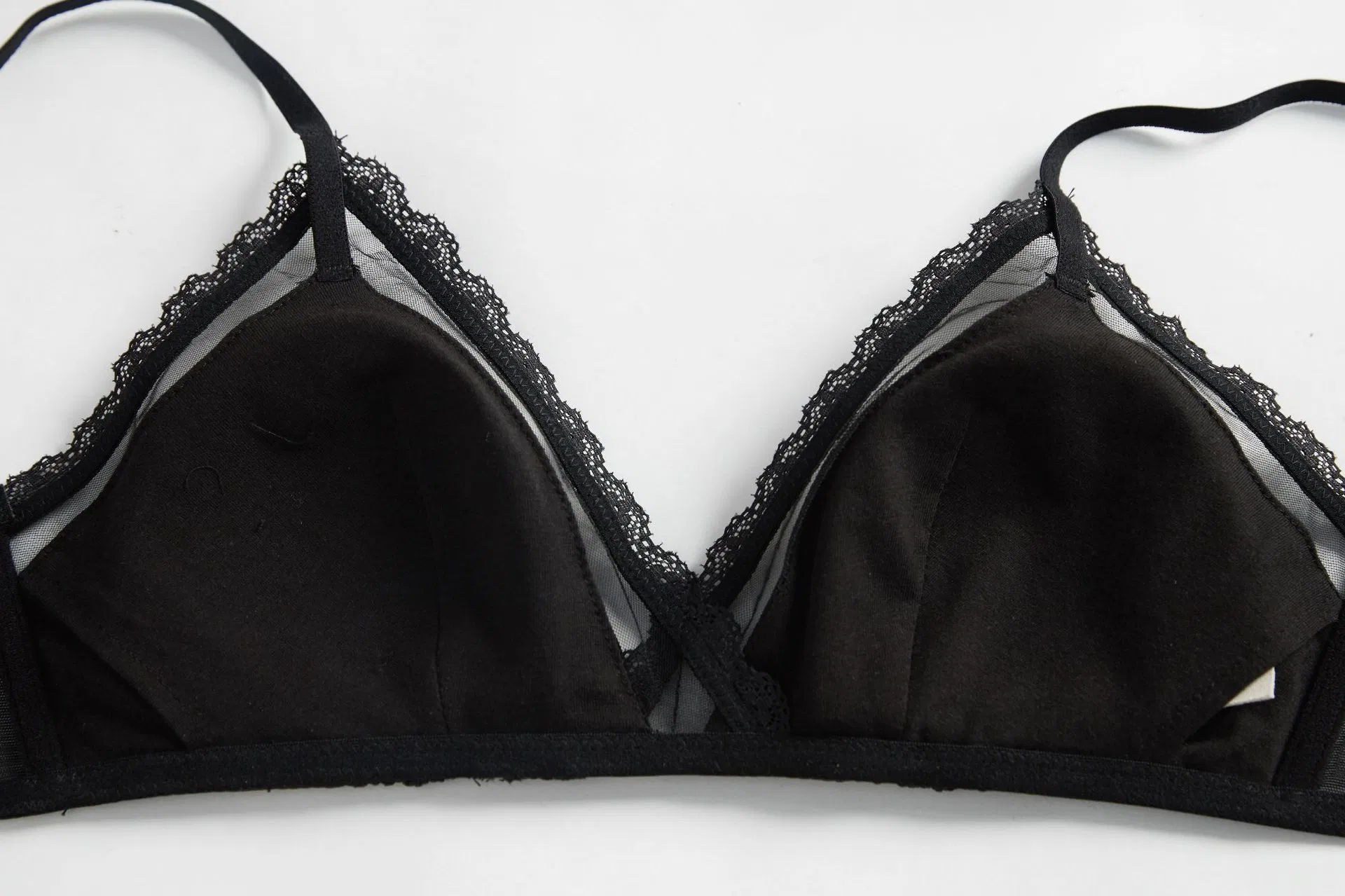 Embroidery Lace Trim Breathable Bra Erotic French Deep V Gathered Lace Ultra-Thin for Women Soft Sexy Set Underwear Lingerie