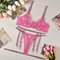 Wholesale Luxury Diamond Shiny Underwear Set for Woman Sexy See-Through Lingerie