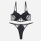 2025 French Smooth Mesh Fishbone Gathering Breathable for Women Soft Bra Breathable Ultra-Thin Set Sexy Underwear Lingerie