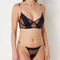 French Smooth See-Through Mesh Gathering Breathable for Women Soft Bra Breathable Ultra-Thin Thongs Set Sexy Underwear Lingerie