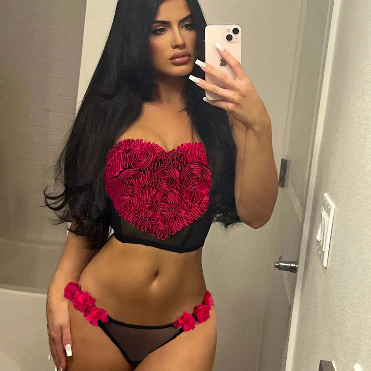 Wholesale 3D Heart Transparent Underwear for Woman New Fashion Ultra-Thin Lingerie