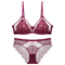 2025 French Embroidery Eyelash Lace Trim Sexy Breathable Gathering for Women Soft Bra Ultra-Thin Set Sexy Underwear Lingerie