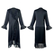 Wholesale Satin V-Neck Long-Sleeved Sleepwear Sexy Ruffled Hem Woman Robe