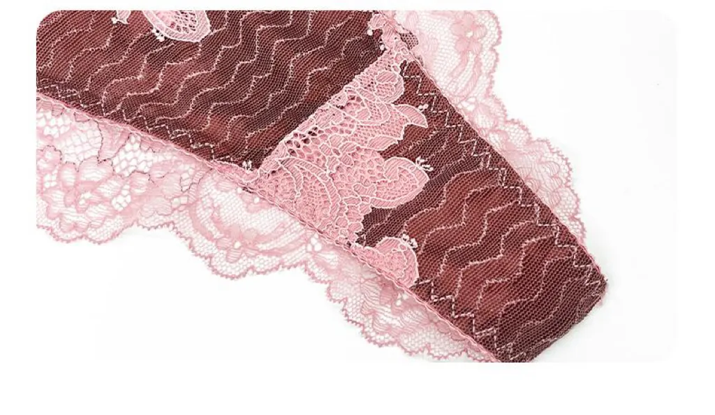 Wholesale French Anti-Sagging Sexy Breathable Lace Trim Gathering for Women Soft Bra Ultra-Thin Set Sexy Underwear Lingerie
