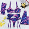 Wholesale Long Sleeve Underwear Set with Glove and Stocking Sexy Tie Dye Woman Lingerie