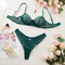 Sexy Ultra-Thin Snakeskin Pattern Bra Set for Woman Wholesale Transparent Mesh 2 PCS Lingerie