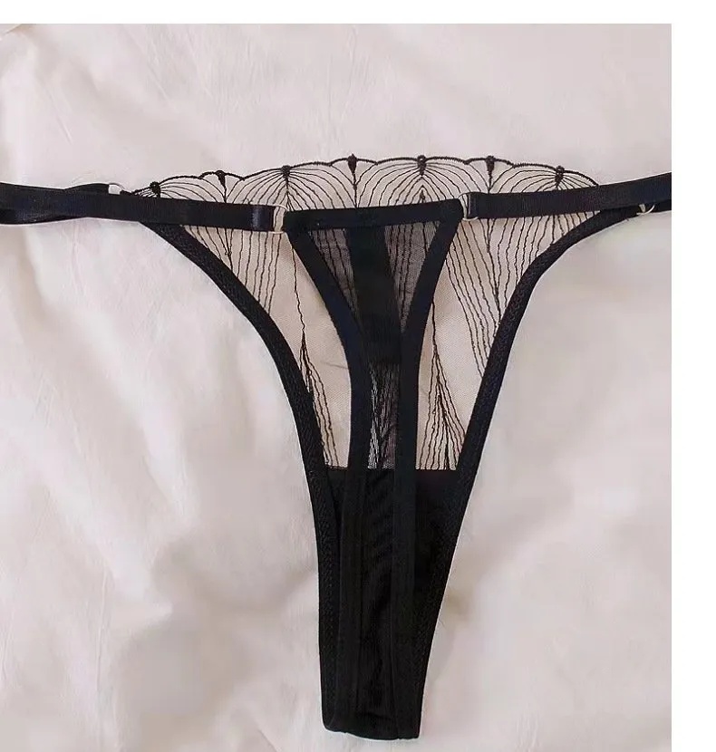 High Quality Women Sexy Lace Mesh Erotic Underwear Hot Transparent 2 Piece Set Lingerie