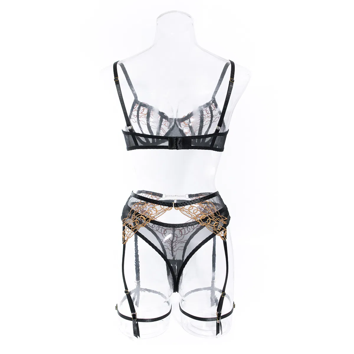 Wholesale See-Through Embroidery Lace Bra Brief Set Sexy Thin Woman Lingerie