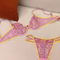 Wholesale High Quality Plus Size Underwear Set Sexy Mesh Lace Floral Sheer Lingerie