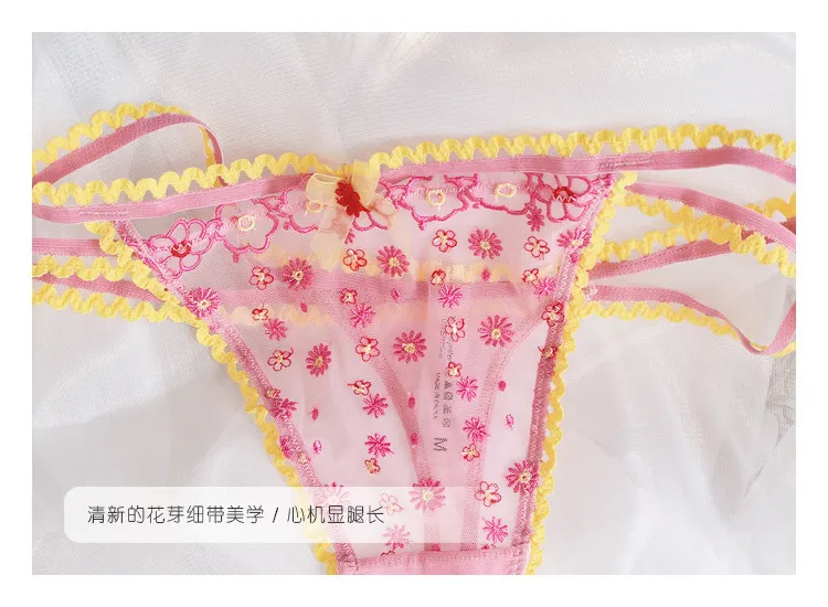 Wholesale High Quality Plus Size Underwear Set Sexy Mesh Lace Floral Sheer Lingerie