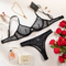Sexy Women Newest Underwear Set Hot Transparent Mesh Leopard Print Lingerie