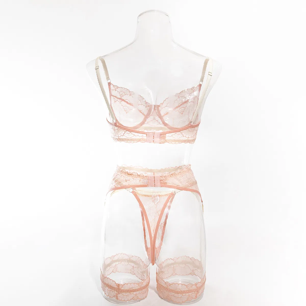 Sexy See-Through Mesh Bra Set New Arrival Factory Embroidery Woman Lingerie