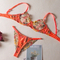 Wholesale Floral Embroidery Transparent Underwear Set Sexy 2 Piece Ladies Lingerie