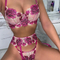 New High Quality Flower Embroidery Underwear Set Sexy Women Ultra-Thin Lingerie
