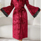 Wholesale Long-Sleeved Sleepwear Nightwear Sexy Microfiber Lace Woman's Robe