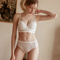 New Style French Gathered Embroidery Lace Trim Sexy Breathable Ultra-Thin for Women Soft Sexy Bra Set Underwear Lingerie