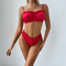 Sexy Two Piece Woman Bra Set Wholesale Solid Color Satin Luxury Lingerie