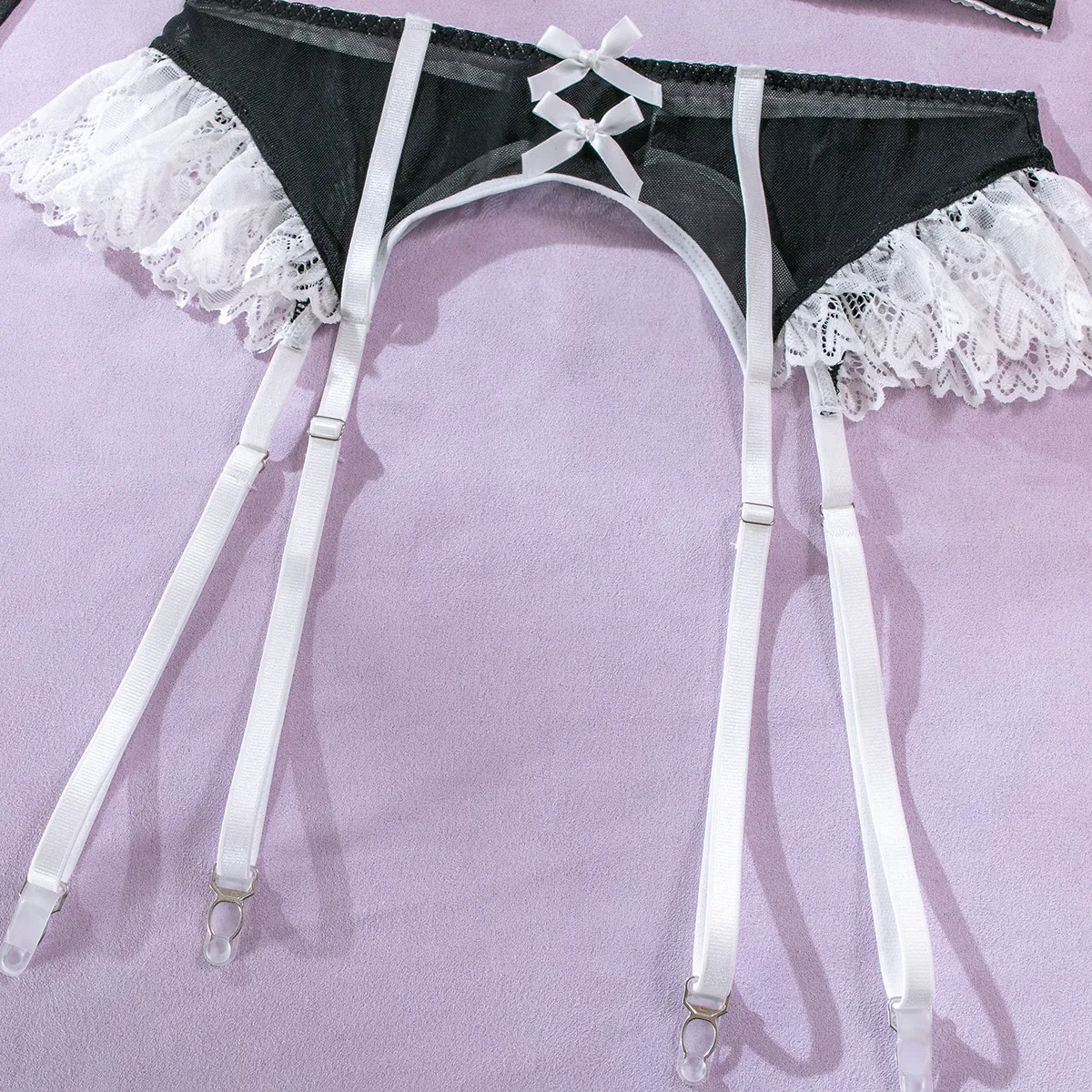 New Transparent Women Bra and Panty Set Sexy Embroidered Lace Mesh Patchwork Lingerie