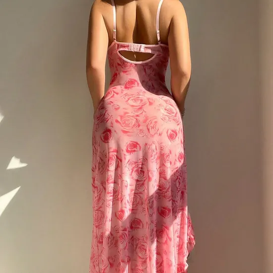 Sexy See-Through Women Underwear Set New Arrival Luxury Ulral-Thin See-Through Long Dress Lingerie
