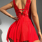 Wholesale V-Neck See-Through Underwear Set Sexy Elastic Waist Solid-Color Woman Lingerie