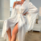 Sexy Satin Long Sleeved Sleepwear Nightwear Wholesale Luxury Solid Color Woman Bath Robe