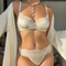 Hot Sell French Embroidery Lace Trim Breathable Ultra-Thin Seduction for Women Bra Set Underwear Sexy Lingerie